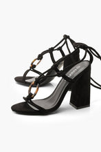 Load image into Gallery viewer, Tortoiseshell Ring Wrap Block Heels
