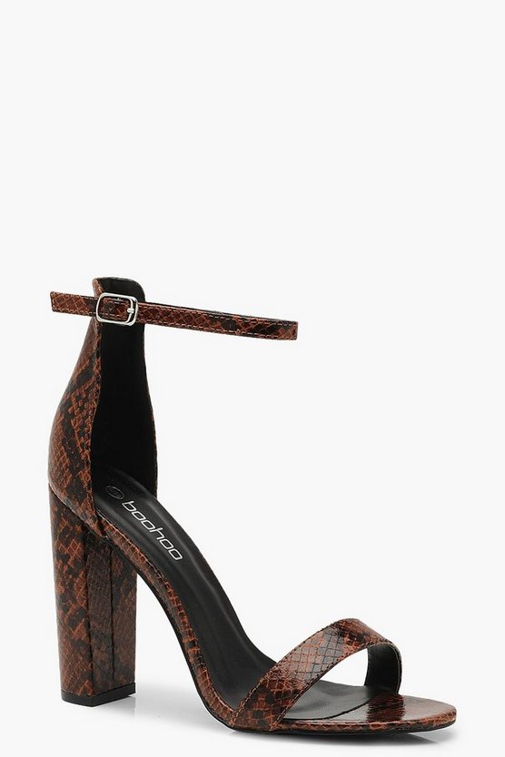 Snake 2 Part Block Heels