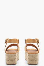 Load image into Gallery viewer, Cross Front Espadrille Flatforms
