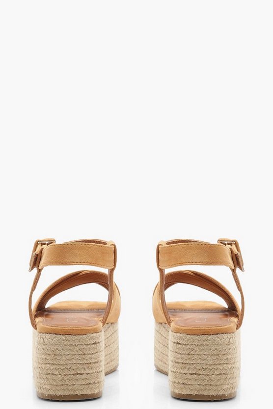 Cross Front Espadrille Flatforms