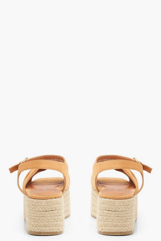 Knot Front Square Toe Flatform Sandals