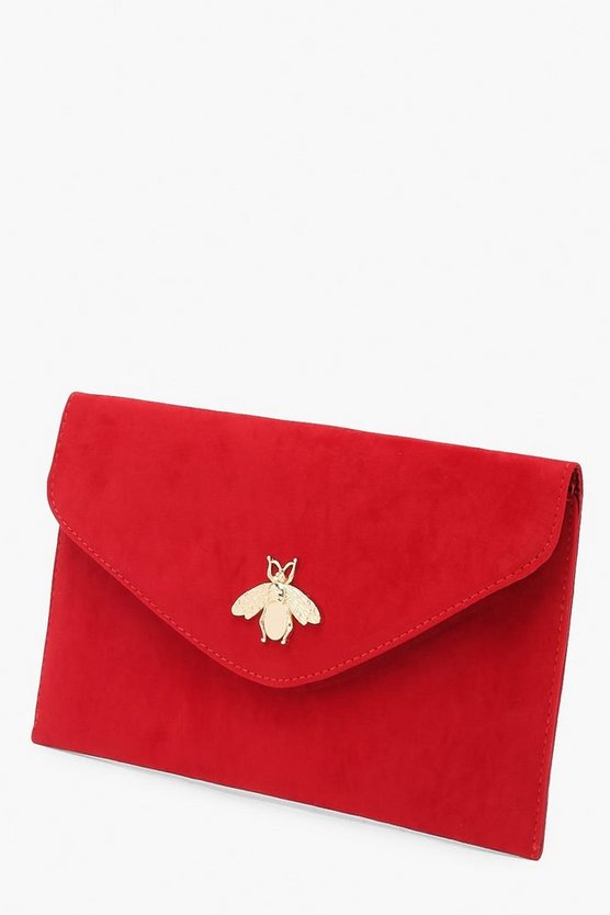 Metal Bug Envelop Clutch Bag