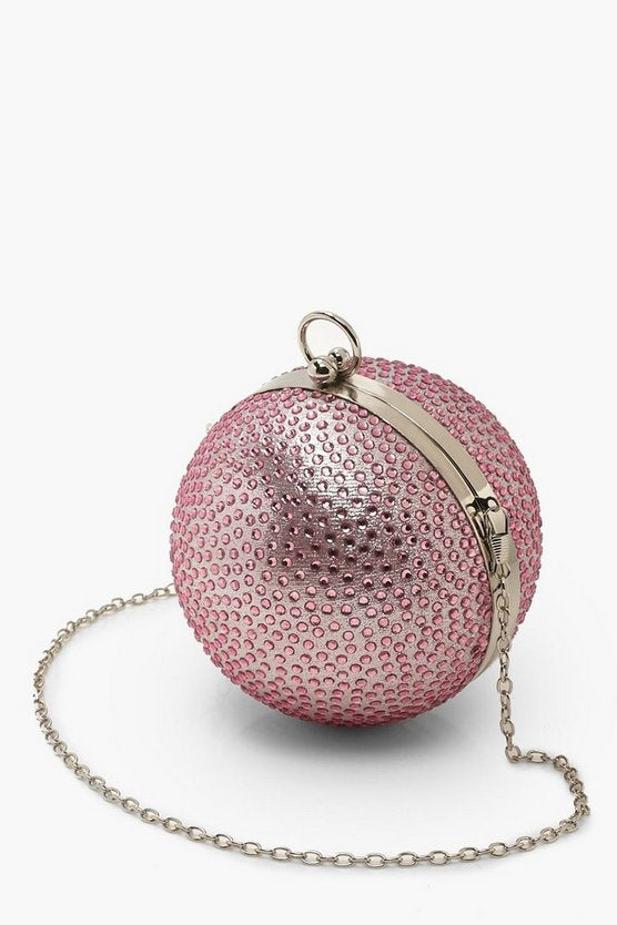 Diamante Sphere Clutch Bag