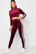 Load image into Gallery viewer, Stripe Side Velvet Pants Co-Ord Set
