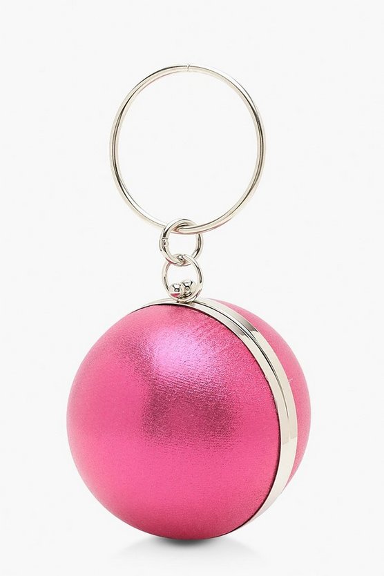 Metallic Sphere & Ring Handle Bag