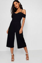 Load image into Gallery viewer, Open Shoulder Culotte Jumpsuit
