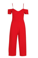 Load image into Gallery viewer, Open Shoulder Culotte Jumpsuit
