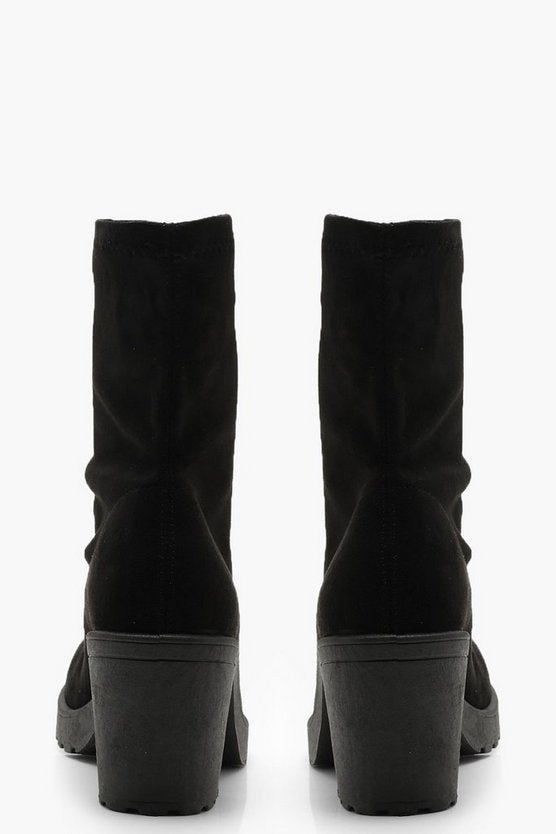 Cleated Sock Ankle Boots