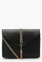 Load image into Gallery viewer, Crosshatch Chain &amp; Tassel Cross Body Bag
