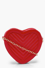 Load image into Gallery viewer, Quilted Heart Cross Body Bag
