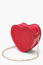 Load image into Gallery viewer, Quilted Heart Cross Body Bag
