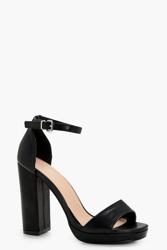 Wide Fit Platform Block Heels