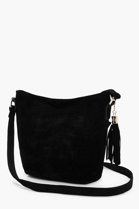 Suedette Bucket Cross Body Bag