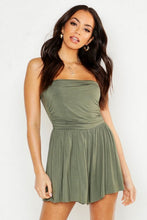 Load image into Gallery viewer, Basic Ruched Bandeau Romper
