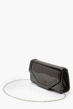 Load image into Gallery viewer, Patent Stitch Detail Clutch Bag &amp; Chain
