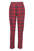 Load image into Gallery viewer, Split Front Tartan Skinny Stretch Trousers
