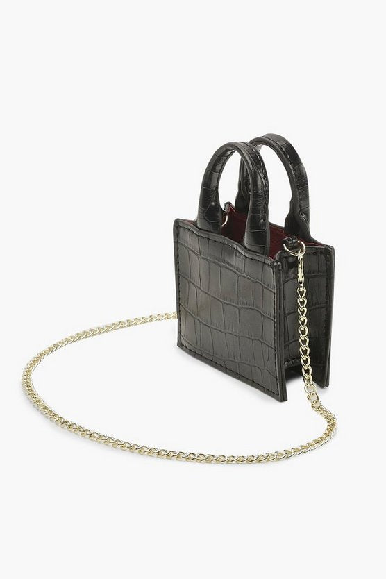 Croc Teeny Tiny Cross Body Bag & Chain