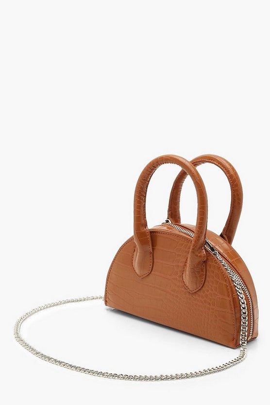 Croc Half Moon Grab Bag & Chain