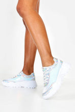 Load image into Gallery viewer, Sequin Panel Chunky Sole Lace Up Trainers
