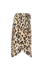 Load image into Gallery viewer, Leopard Print Wrap Tie Waist Maxi Skirt
