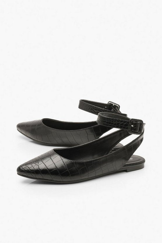 Wrap Belt Strap Pointed Flats