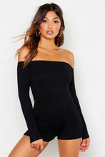 Load image into Gallery viewer, Bardot Cup Detail Playsuit
