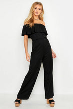 Load image into Gallery viewer, Woven Bardot Linen Look Jumpsuit
