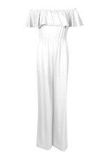 Load image into Gallery viewer, Woven Bardot Linen Look Jumpsuit
