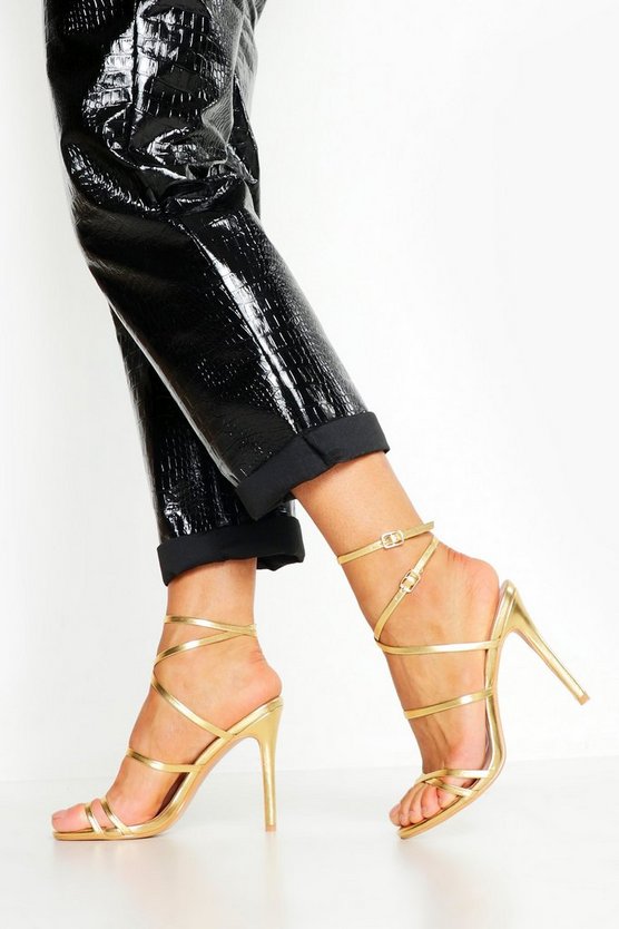 Skinny Strap Wrap Up Stiletto Heels