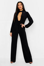 Load image into Gallery viewer, Gathered Keyhole Wide Leg Jumpsuit
