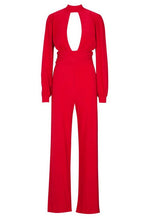 Load image into Gallery viewer, Gathered Keyhole Wide Leg Jumpsuit
