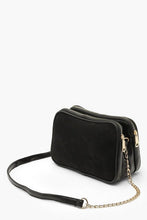 Load image into Gallery viewer, Suedette Dual Compartment Cross Body Bag
