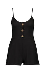 Load image into Gallery viewer, Petite Button Down Ribbed Cami Playsuit
