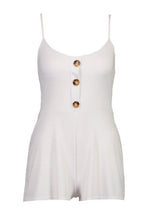 Load image into Gallery viewer, Petite Button Down Ribbed Cami Playsuit
