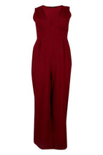 Load image into Gallery viewer, Plus Plunge Wide Leg Jumpsuit
