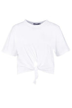 Load image into Gallery viewer, Plus Tie Front Cotton T-Shirt
