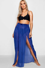 Load image into Gallery viewer, Plus Chiffon Split Beach Maxi Skirt
